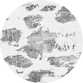 thumbnail image 1 of Ahgly Company Indoor Round Abstract Gray Modern Area Rugs, 5' Round, 1 of 4