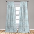 thumbnail image 5 of Ambesonne Victorian Curtains, Swirled Floral Lines, Pair of 28"x63", Pale Blue White, 5 of 5