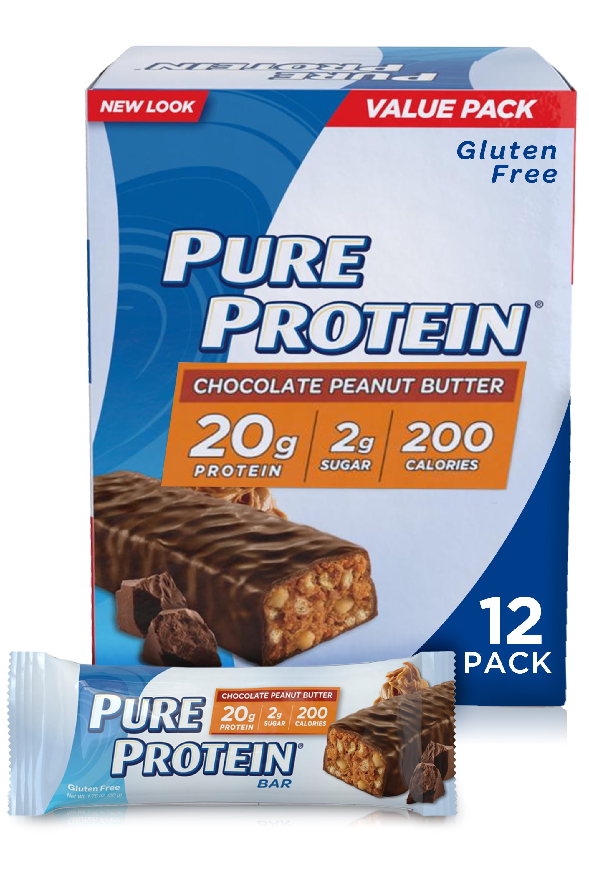 Pure ProteinÂ® High Protein Bar Chocolate Peanut Butter 1.76-Ounce Bar (Pack of 12), Protein Bars 