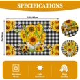 thumbnail image 6 of Buffalo Plaid Sunflower Placemats Set of 4, Yellow Floral Rustic Vintage Dining Table Place Mats Heat-Resistant Washable Linen Coasters for Seasonal Decoration 12x18 Inch, 6 of 6