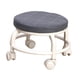 thumbnail image 4 of Taburete de pedicura con asiento redondo y ruedas bajas, ruedas giratorias universales resistentes, de alta resistencia negro, 4 of 9