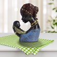 thumbnail image 5 of Resina Africana Negro Mujer Estatua Adornos Tribal Mujer Escultura Decoración (C), 5 of 5