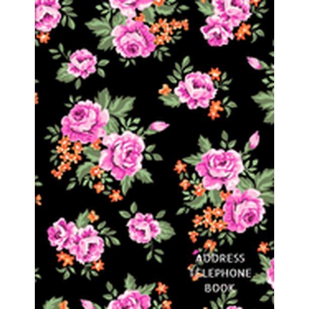 Address Telephone Book Floral Designed Large Print Big Address Book