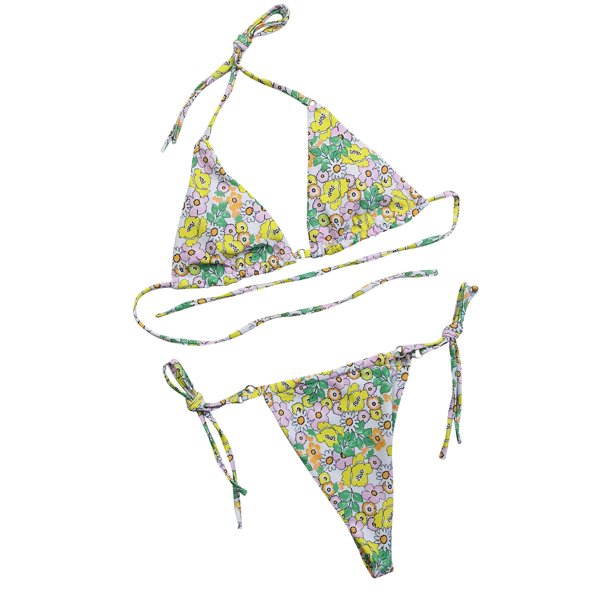 Conjunto de bikini dividido con estampado de contraste de pecho alto y cómodo para mujer Conjuntos de traje de baño de dos piezas OAVQHLG3B Store lin121212