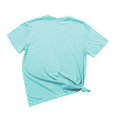 thumbnail image 3 of T-shirts pour Femmes Trapstar T-Shirt Imprimé pour Femmes Décontracté Graphique Filles Juniors Manches Courtes T-Shirt Fantaisie Hauts avec Col Rond (Cyan, L), 3 of 3