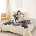 thumbnail image 4 of Manfei Retro Bald Eagle Queen Comforter Set,Classic Us Flag Comforter Sets Queen,Beige,Light Gray Reversible,3 Pieces,1 Comforter and 2 Pillowcases, 4 of 7
