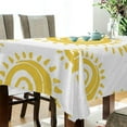 thumbnail image 3 of GZHJMY Summer Sun Pattern Tablecloth Durable Rectangle Tablecloths Waterproof Square Table Cloth Stain Resistant Table Cover for Outdoor Picnic Restaurant Home 60 x 120 Inch Home Decor, 3 of 7