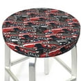 thumbnail image 3 of KLL Red And Blue Cars Round Bar Chair Cushion Cover 14 inch ,Bar Stool Protector with Elastic, Soft Washable, 3 of 6