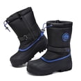 thumbnail image 2 of Bocca Boys Waterproof Snow Boots Black-Blue Slip Resistant Winter Boots 4M, 2 of 5