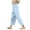 Light Blue, variant on Qiopertar Linen Pants for Women Loose Straight Leg Casual Drawstring Pants with Pockets Summer Beach Vacation Elastic Waist Comfy Relaxed Trousers, Navy L