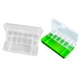 thumbnail image 4 of Pesca Caja de pesca de 11 compartimentos Estuche de almacenamiento de anzuelo de señuelo de doble capa (transparente) Ehuebsd Para Estrenar, 4 of 9