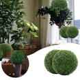 thumbnail image 2 of 2pack/lot Lifelike 18CM Artificial Topiarys Balls For Home Garden Balcony Decoration Office 2x Realistic Simulation Boxwood Balls For Outdoor Artificial Plants Lover Artificial Outdoor Plants 2piece, 2 of 9