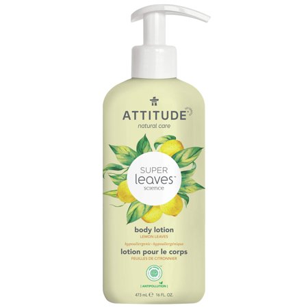 Attitude Body Lotion, Ewg Verified, Plant And Mineral-Based Ingredients, Vegan And Cruelty-Free Beauty Products, Lemon Leaves, 16 Fl Oz.