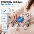 thumbnail image 6 of Euqvunn Self Cleaning Slicker Brush for Cats&Dogs, Skin Friendly Deshedding Grooming Brush, Removes Loose Fur & Tangles, Deshedding and Hair Removal for Long and Short Haired Pets, Blue-Black, 6 of 13