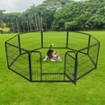 thumbnail image 3 of TOPATY Dog Playpens Portable Metal Wire Yard Fence Eight 24-Inch Panels Included Single Door Dog Fences Indoor For RV Indoor & Outdoor Use approving, 3 of 9