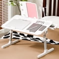 thumbnail image 4 of Hzsb Laptop Lap Desk with Light Fan,5 Level Adjustable Heights Laptop Bed Tray Table with USB and Storage Drawer ,Folding Laptop Desk, 4 of 8