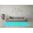thumbnail image 3 of Ahgly Company Indoor Rectangle Abstract Turquoise Blue Contemporary Area Rugs, 4' x 6', 3 of 4