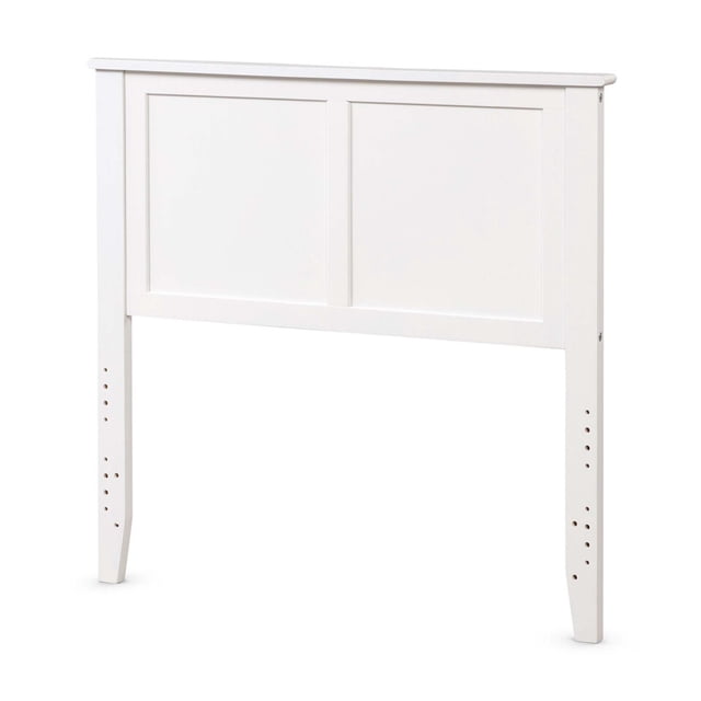 Gymax Twin Wood Headboard Flat Panel Pre-drilled Holes Height Adjustment White