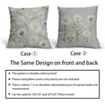 thumbnail image 5 of Spring Summer Daisy Pillow Covers 16x16 Set of 2 Watercolor White Flower Print Grey Gray Decorative Throw Pillows Outdoor Pillowcase Square Linen Farmhouse Cushion Case Decor for Couch Sofa Bed, 5 of 6