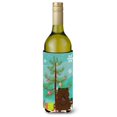 thumbnail image 1 of Merry Christmas Tree Chow Chow Chocolate Wine Bottle Beverge Insulator Hugger, 1 of 1