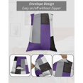 thumbnail image 7 of Purple Grey Body Pillow Covers, Modern Purple Geometric Soft Bed Throw Pillowcases Breathable Cooling Long Lumbar Body Pillow Sham Cover for Bed Sofa 20''x54'', 7 of 7