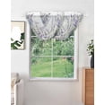 thumbnail image 2 of Waterfall Valances for Windows, Lavender Floral Kitchen Sheer Valance Curtains, Spring Flowers Botanical Plants Rod Pocket Elegant Swag Valances for Living Room Bedroom, 47.2"x38.5", 2 Panel, 2 of 8