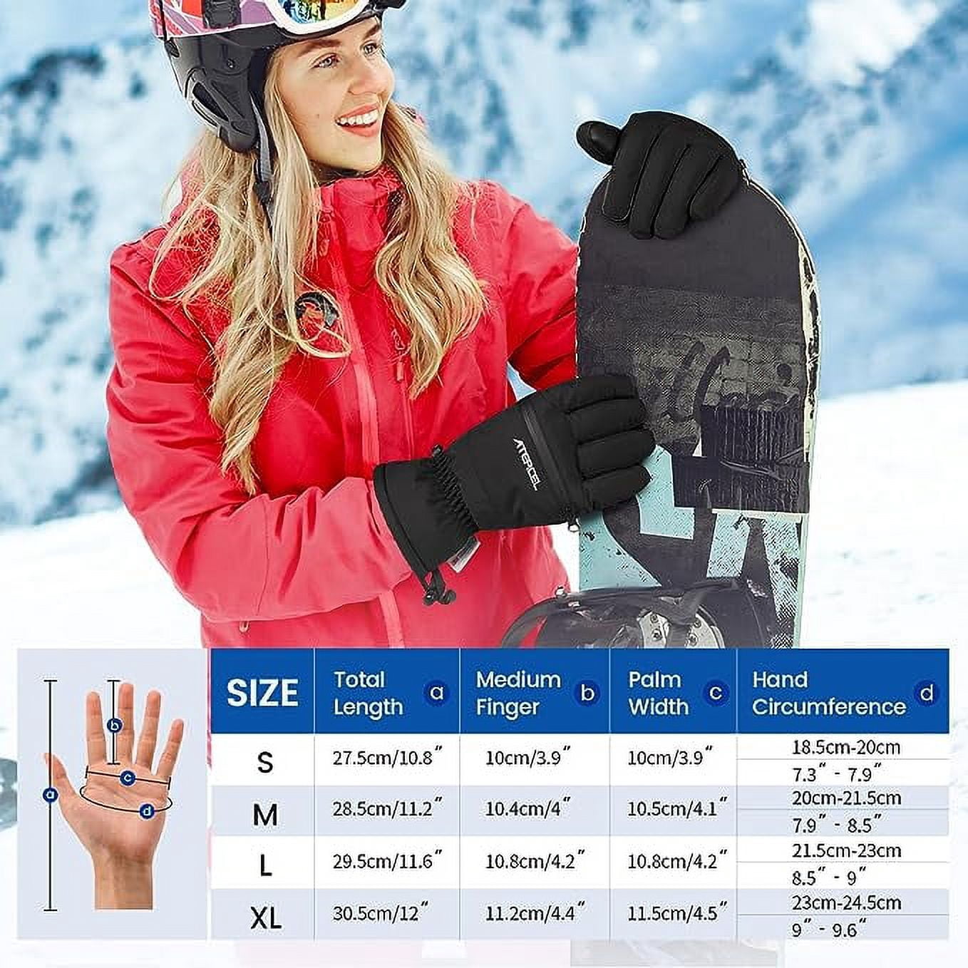 Gants De Ski Et Snowboard Imperméables Et Thermiques - écran Tactile, Tailles M/L/XL, Idéaux Pour Sports D'hiver