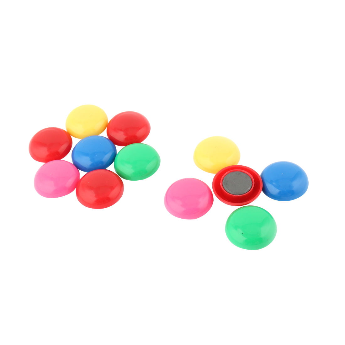 Home Plastic Shell Round Shaped Stationary Stickers Colorful 12pcs Walmart.com