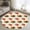 Cream, variant on Round Area Rugs Collection 3 Ft, Cute Ladybugs Non-Slip Residential Carpet, Spring Botanical Leaves Beige Indoor Crawling Mats Doormat Runner Rugs Play Mat forBedroom
