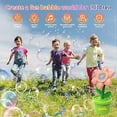 thumbnail image 3 of Automatic Bubble Machine with Lights and Music, Kids Sunflower Bubble Blower Toys with Bubble Liquid for Party Wedding Garden Outdoor, 3 of 5