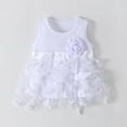 thumbnail image 3 of Mercatoo Baby Girls Spring Summer Flowers Butterfly Lace Ruffle Sleeveless Princess Dress Baby Girls Birthday Party Dress, 3 of 3