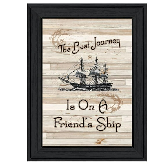 TrendyDecor4U Friendship Journey By Millwork Engineering Framed Print ME30A-405