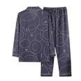 thumbnail image 4 of Weiqiqre Pajamas for Women Long Sleeve Button Down Men's Sleepwear Soft Mens Pjs Set, 4 of 9