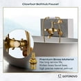 thumbnail image 2 of gotonovo Antique brass Clawfoot Bathtub Faucet Wall Mount Hand Held Shower Faucet Set Double cross Handle with 6 Inch Center with Adapter Adjustable Swing Arms, 2 of 9