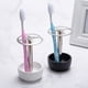 thumbnail image 1 of Soporte para cepillos de dientes de acero inoxidable | Organizador multiusos de 4 ranuras | Almacenamiento metálico moderno duradero, blanco, 12x7cm | Para baño, tocador, oficina, encimera, cocina, 1 of 9