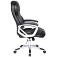 thumbnail image 3 of 2xhome Set of 2 - Black - Deluxe Professional PU Leather Big Tall Ergonomic Office High Back Chair Manager Task Conference Executive Swivel Tilt Padded Arms, 3 of 5