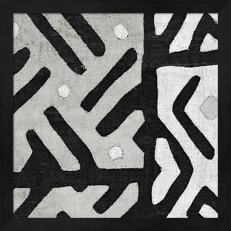 Great Art Now Kuba Cloth I Square Ii Bw By Wild Apple Portfolio Framed Wall Art 13 W X 13 H Walmart Com