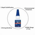 thumbnail image 2 of 5 Pcs 20g Loctite 401 Bouteille Adhésive Instantanée Super Colle Plus Forte Transparente Lot de 5, 2 of 5