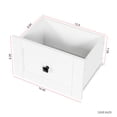 thumbnail image 4 of L-Shaped Vanity Desk with 3-Color Adjustable LED Mirror, 47" Corner Dressing Table with Charging Station & 3 Drawers for Makeup Storage, White, 4 of 9