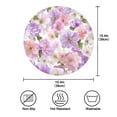 thumbnail image 3 of 15.4" Round Placemat Set of 1 Polyester Fabric Place Mats Non-Slip Dining Kitchen Table Mats for Kitchen Party Decor Lavender and Pink Flowers, 3 of 5