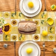 thumbnail image 6 of Sm:)e Patchwork Buffalo Plaid Yellow Daisy Sunflower Floral Lemon Summer Table Runner 13 x 72 Inch, 6 of 6