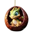 thumbnail image 2 of Dragón Navidad Huevo Decoración Novedad Lindo Acrílico Favores de Fiesta (D) 3 Piezas, 2 of 2