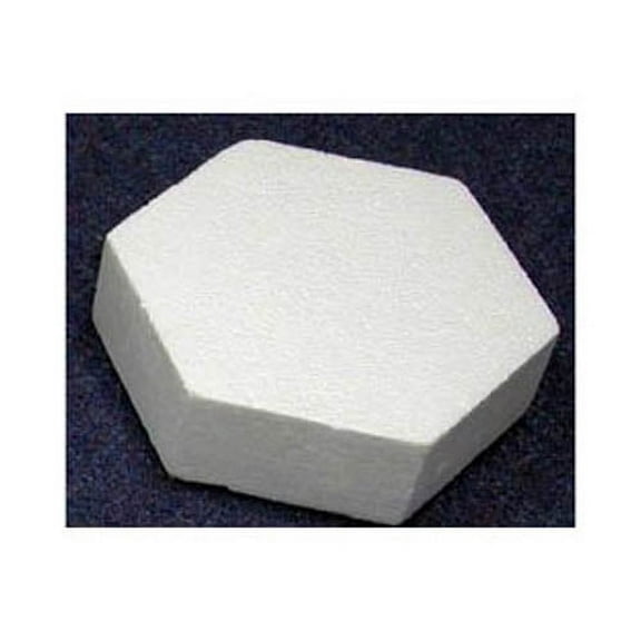 Hexagon Cake Dummy, Polystyrene, 4 Inch High 15" x 4"