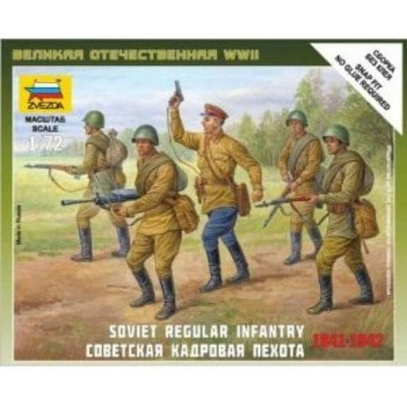 Zvezda Models Soviet Regular Infantry Building Kit (1939-42), Scale 1/72
