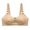 Khaki, variant on DeHolifer Women Bras Underwire Front Closure Push Up Adjustable Strap Soft Gathering Everyday Bras Gray XL