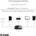 thumbnail image 3 of Conmutador Ethernet D-Link DGS-1005G de escritorio Gigabit de 5 puertos, 3 of 8