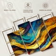 thumbnail image 6 of Elephant Stock Abstract Desert Dunes Wall Art - Horizontal Multi Panel Canvas - Living Room Wall Decor - Abstract Multi Panel - Orange And Turquoise Decor - 43" x 27", 6 of 8