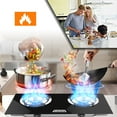 thumbnail image 4 of Outdoor & Indoor Portable Propane Stove, Single & Double Burners with Gas Premium Hose for Backyard Kitchen, Camping Grill, Hiking Cooking, Outdoor Recreation (RQ62-LARGE,2Burners), 4 of 8