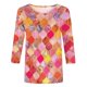 thumbnail image 4 of Camisas Para Mujer Camiseta Estampada de Moda Blusa de Manga 3/4 de Longitud Media Cuello Redondo Tops Casuales Odeerbi ODB123583, 4 of 5