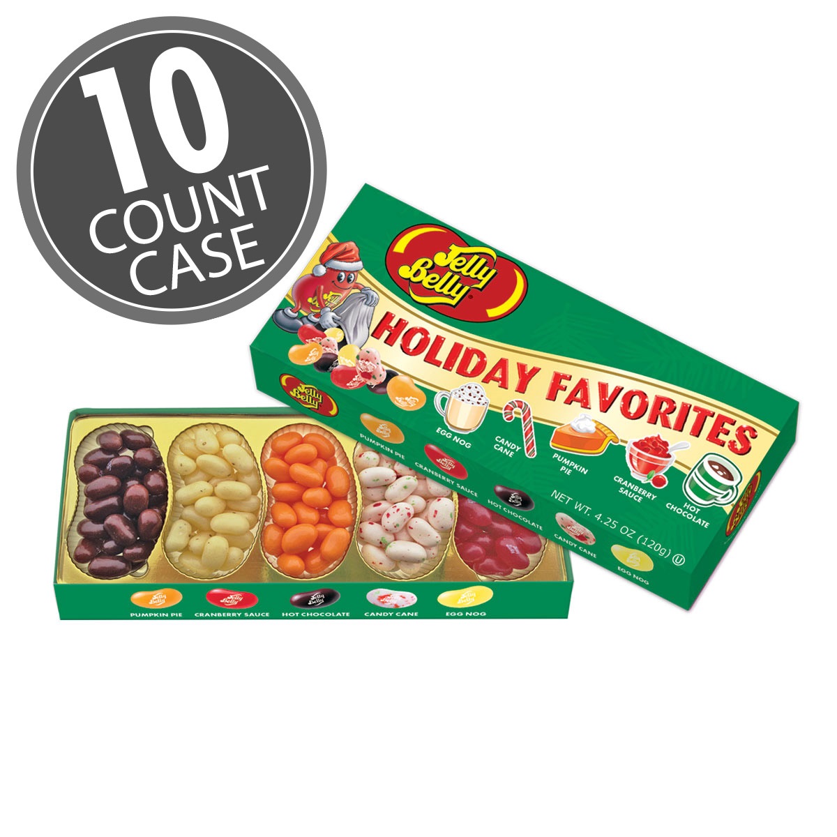 Jelly Belly Holiday Favorites Jelly Beans, 4.25 oz Gift Box, 10 Pack